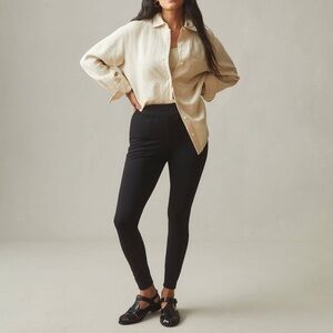 American Giant Ponte Slim Pant High Rise in super black size 4 minimalist casual